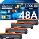 Valuetoner 48A Toner Cartridge HP Replacement for HP 48A Toner Cartridge Black CF248A 248A High Yield Work for Pro M15w M16a M15a M16w MFP M31w M30w M29w Laser Printer(Black, 4 Pack)