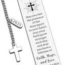 Adult Baptism Gifts for Women Men, Bulk Catholic Baptism Gifts for Teen Girls Boys, Cross Baptism Bookmark, Easter Basket Stuffers,First Communion Gift for Teens,Christening Confirmation Gift for Kids