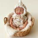 6 Inch Mini Silicone Baby Girl Doll, Realistic Sleeping Reborn Doll, pequeño