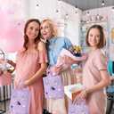 20Pcs Purple Music Party Gift Bags Non-woven Goodie Bag Reusable with Handle for Music Fans Gathering Purple Themed Birthday Decoration Supplies