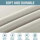 H.VERSAILTEX Room Darkening Curtains for Living Room Blackout Thermal Insulated Energy Efficient Winow Treatment Extra Long Curtains/Drapes, Grommet Top, One Panel - Ivory/Cream, 52" W x 96" L