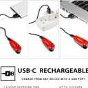 USB-C Rechargeable LED Safety Lights (2 Pack) - Clip on Strobe Running Lights for Runners, Joggers,Walkers,Kids,Dogs,Bike Tail Lights - High Visibility Accessories for Reflective Gear