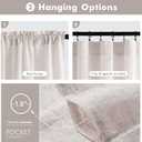 MIULEE Natural White Linen Curtains 63 Inch Length 2 Panels Set for Living Room Bedroom Semi Sheer Light Filtering Farmhouse Rod Pocket Short Soft Thick Linen Textured Window Drapes W42XL63