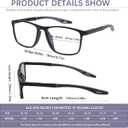 CLASAGA Progressive Multifocal Reading Glasses for Men Photochromic Gray Sunglasses Sports Style Blue Light Blocking Readers, 2.0