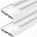 Pushglossy 2 Pcs 36" Kerf Door Sweep Double Bubble Kerf Pre Cut White