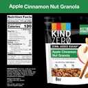 KIND Zero Added Sugar Granola, Apple Cinnamon Nut, Healthy Snacks, Good Source of Fiber, Gluten Free, Low Sugar, 5g Protein, 5 Count (EXP 07/17/26)