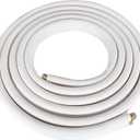 25 FT Air Conditioning Copper Hose Hose Extension, 5/8 and 3/8 Inch Thickened Insulation Cotton Fit for Mini Split Air Conditioner with Nuts Size: 3/8 5/8 in