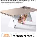 TORRAS Magnetic Slim Fit for iPhone 16 Pro Max Case with Stand, Compatible with MagSafe, Built-in Stash Stand, Thin 16 ProMax Case, Light Anti-Scratch Matte Hard PC 6.9 inch, Desert Titanium