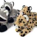 Leopard Stuffed Animal for Kids,8 inch Realistic Animal Plush Toy Lying Down Posture Animals,Plush Leopards for Boys Girls Adult Birthday Hug Teaching(S-Leopard)