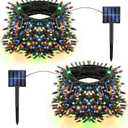 TW SHINE 2 Pack Solar Christmas Lights Decorations Outdoor, Total 400 LED 132 FT Solar Powered Outdoor Christmas Light with 8 Modes, Waterproof Christmas Decor for Home Tree Party Yard (Multi-colored)