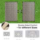 OLANLY Waterproof Outdoor Rug 6x9 ft, Outdoor Plastic Straw Rug for Camping, RV Mat Outside, Outdoor Carpet for Porch, Deck, Backyard, Balcony, Picnic, Black & Beige