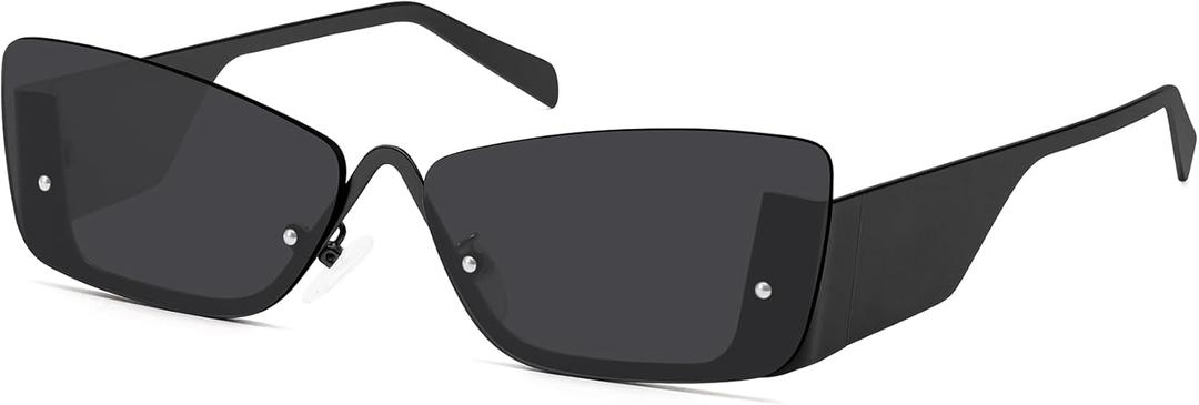 Retro Cat Eye Square Sunglasses for Women Trendy Metal Frame Vintage UV400 Protection FZN901