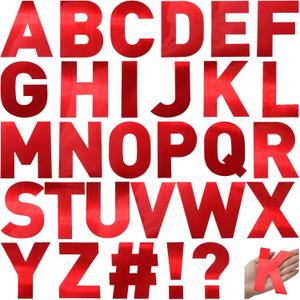 Panelee 145 Pieces 20 Sheets Large Letter Stickers 4 Inch Big Font Alphabet Letter Stickers Self Adhesive for Classroom Window Door Home Decor Mailbox Sign(Red)