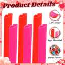 2 x Potchen 50 Pcs Plastic Straws Disposable Drinking Straw Bulk for Summer Hawaii Game Fruit Party Supplies(Red,Hot Pink,Lips)