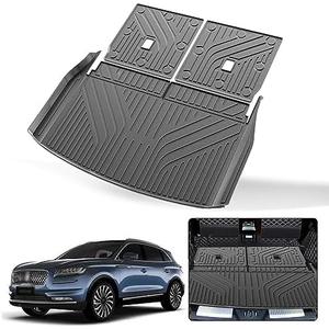 Actkill Cargo Mat & Backrest Mats Compatible with Lincoln Aviator 2020-2024 2025 - TPE All Weather Rear Cargo Liner Rear Trunk Liner Back Seat Cover Protector