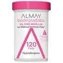 Almay Eye Makeup Remover Pads with Aloe, Oil Free, Hypoallergenic, Fragrance Free, Dermatologist & Ophthalmologist Tested, 8.8 oz, 120 Pads (Pack of 2)