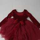 Toddler Baby Girls Velvet Tutu Dress Bowknot Ruffle Tulle Princess Christmas Birthday Party Dress Fall Winter Clothes Red 4-5 Y