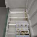 UDU 4 Set Glass Cylinder Vases for Centerpieces with 20000 Vase Filler 6 White Floating Candles 3 Pearl String, Centerpieces for Wedding Party Home Table Decoration