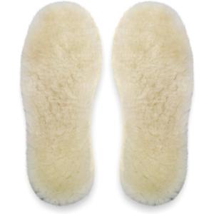 Happystep Genuine Sheepskin Insoles - Premium Lambswool and Sheepskin Top Layer, Felt Bottom for Ultimate Warmth, Comfort and Cushioning (Women 6)