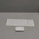 seenda Bluetooth Keyboard and Mouse Combo for Mac, SKM64-2 Rechargeable Slim Wireless Keyboard Mouse Compact, 3 Multi-Device Connection, Compatible for Mac, MacBook Pro/Air, iPad, iPhone, White Silver