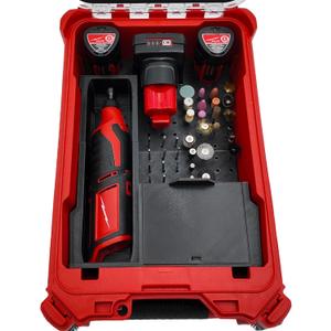 Tidy Tool Liner for M12 Rotary Packout Organizer with Drawer and Bit Storage for Milwaukee Packout Compact Tool Box- Battery, bits, and Blade Storage- Liner Only