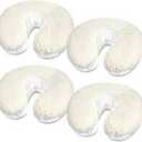 Mixweer 4 Pcs Massage Face Cradle Covers Fleece Massage Table Face Cover Facial Pillow Cover Warm Table Headrest Covers 14.6'' x 13'', Exclude Pillow Insert