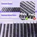 Pawotence Lash Clusters Kit Wispy Lash Extension Kit 10-18mm Cluster Eyelash Extensions Kit Individual Lashes 144pcs Eyelash Clusters with Lash Bond and Seal, Lash Tweezers for Self Use