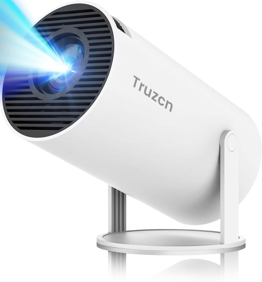 Mini Projector with WiFi 6 and Bluetooth 5.2, Built-in App Smart Portable Projector Support 4K 1080P FHD, 180 Rotatable, AutoKeystone, Android 11, Compatible with HDM/USB/Phone/Laptop