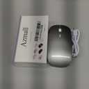 Bluetooth Wireless Mouse for MacBook Air Mac Pro Laptop Computer iPad Pad PC Laser Optical Rechargeable Mini Slim Silent Mouse Widely Used Desktop Hp iMac (Gray) (Grey)