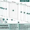 Fairy Baby 40.5" Tall Baby Gate for Stairs 40.6"-54.7" Extra Wide Pet Gate