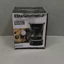 Elite Gourmet EHC4128 Automatic 4-Cup Brew & Drip Coffee Maker with Pause N Serve, Glass Carafe, Reusable Filter, On/Off Switch, Keep Warm, Water Level Indicator, Black