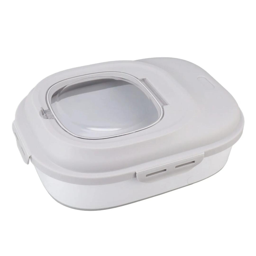 Dog Food Storage Container, Collapsible Food Storage Containers with Transparent Airtight Lid and WHEELS, Scoop, Measuring Cup and Food Storage Bowl with Lid -Pet Food Storage for Cat, and Birds, Purple