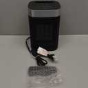 Small Portable Space Heater for Indoor Use  VOCRS 1500W PTC Electric Heater with Thermostat, Remote Control, 12H Timer, Eco and Fan Mode, Rapid and Safe Heating for Bedroom, Office