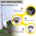 2Pcs PVC Termination Cap for 3 Inch Vent Pipe, 304 Stainless Steel Mesh Screen Vent Cover, Vent Pipe Screen & Exhaust Pipe End Cap with 2 Gloves for Furnace and Roof Vent (3in)
