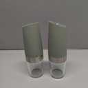 XinXu Gravity Electric Pepper and Salt Grinder Set, Adjustable Coarseness, Battery Powered with LED Light, One Hand Automatic Operation, Black -2 Pack (2.5 x 2.5 x 7.9 inches)