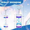 8pcs Liquid Timers Keychain Set for Stress Relief and Sensory Play, Durable and Colorful Fidget Keychain, Perfect for Boys Backpacks, Fun Science Gift for Teens, Portable and Convenient