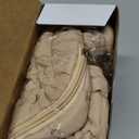 3 Pcs Puffy Makeup Bag Quilted Cosmetic Pouch for Women Cute Checkered Travel Toiletry Bag Puffer Makeup Organizer Purse Pouch Preppy Pencil Case with Zipper (Khaki)