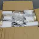 Glass Table Lamp Set of 2,Small Gold Bedside Lamps Dimmable Boho Bedroom Lamp with Tulip Flower Amber Lamp Shade,Vintage Mid Century Modern Mini Nightstand Lamp for Bedroom Living Room