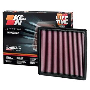 K&N High-Flow Original Lifetime Engine Air Filter: Increase Performance, Premium, Washable: Compatible with 2007-2026 FORD/LINCOLN: Expedition, F150, F250, F350, F450, F550, F560, Navigator, 33-2385