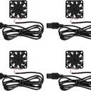 4 Pack USB Brushless Cooling Fan 40mm High Performance DC 5V Speed 4200 RPM for Small Appliances Series Replacement For Desktop