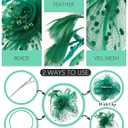 Yunsailing 8 Pcs Fascinators Hats for Women Tea Party Derby Hats Veil Feathers on a Headband and a Clip
