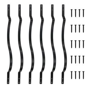 50-Pack Curve Aluminum Balusters for Deck Railing,32.25"x1" Staircase Baluster with Screws, Spondles for Outdoor Stair Porch (Shiny Black)