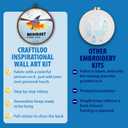 Hand Embroidery kit for Beginners .Beginner embroidery kit for adults with Stamped Embroidery Patterns. Embroidery Kits for adults.Embroidery Starter Kit. Cross Stitch Kit.Needlepoin kit Goldfish