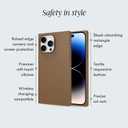 Cocomii - Rectangle Case Compatible with iPhone 12/12 Pro - Soft Touch Silicone, Microfiber Lining, Women Girls Men, Protective Phone Case for iPhone 12/12 Pro 6.1 inch, Golden Brown