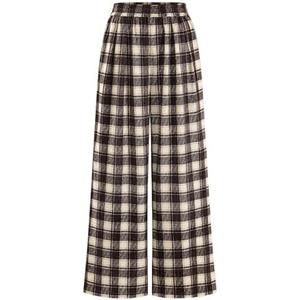 PRETTYGARDEN Casual Women's Pants 2026 Elastic Waist Palazzo Long Pajama Wide Leg Trousers Knit Fall Outfits with Pockets, Large