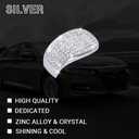 1797 Gear Shift Lever Cap Compatible with Honda Bling Accessories Accord 2018-2022 10th 1.5T EX EX-L LX V6 FWD Decals Stickers Covers Interior Decoration Crystal Stylish Sparkly Cute Silver
