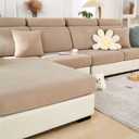 Magic Sofa Covers Couch Covers 2024 New Couch Cushion Covers Universal Sofa Covers Washable Stretch Slipcovers for Sectional Sofa (Texture Light Coffee,Large Single Seat Cover)