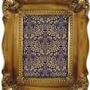 SIMON'S SHOP Vintage Picture Frames 6x8, Brushed Gold Photo Frame for 6 by 8 Image, Baroque Frame for Tabletop and Wall Display