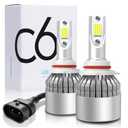 2PCS H11/9006/9005/H7/H4/H13/9007/9004 Car LED Light, 6000K 3800LM Super Bright High and Low Beam Bulb C6 LED Fog Light Headlight Bulb Replacement, Plug & Play, Car/trucks (9005/9140/9145/HB3)