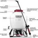 Chapin 63924 Backpack Sprayer, 4Gallon 24V BatteryPowered, Translucent Poly Tank, 6" WideMouth Opening, 3Stage Filtration & Adjustable Brass/Poly Nozzles for Fertilizer, Weed & Pest Applications